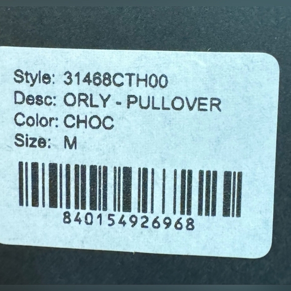 n:philanthropy Women’s ORLY Ribbed 1/4 Zip Pullover Chocolate Brown Size Medium - Picture 10 of 10